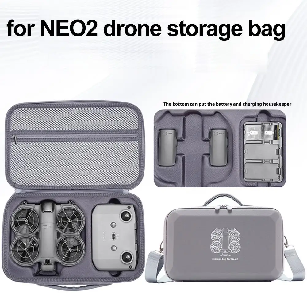 

Сумка для хранения из искусственной кожи для DJI NEO 2, портативная сумка на плечо, чехол большой емкости для DJI Neo 2, органайзер для дронов, противоударная сумка, аксессуар