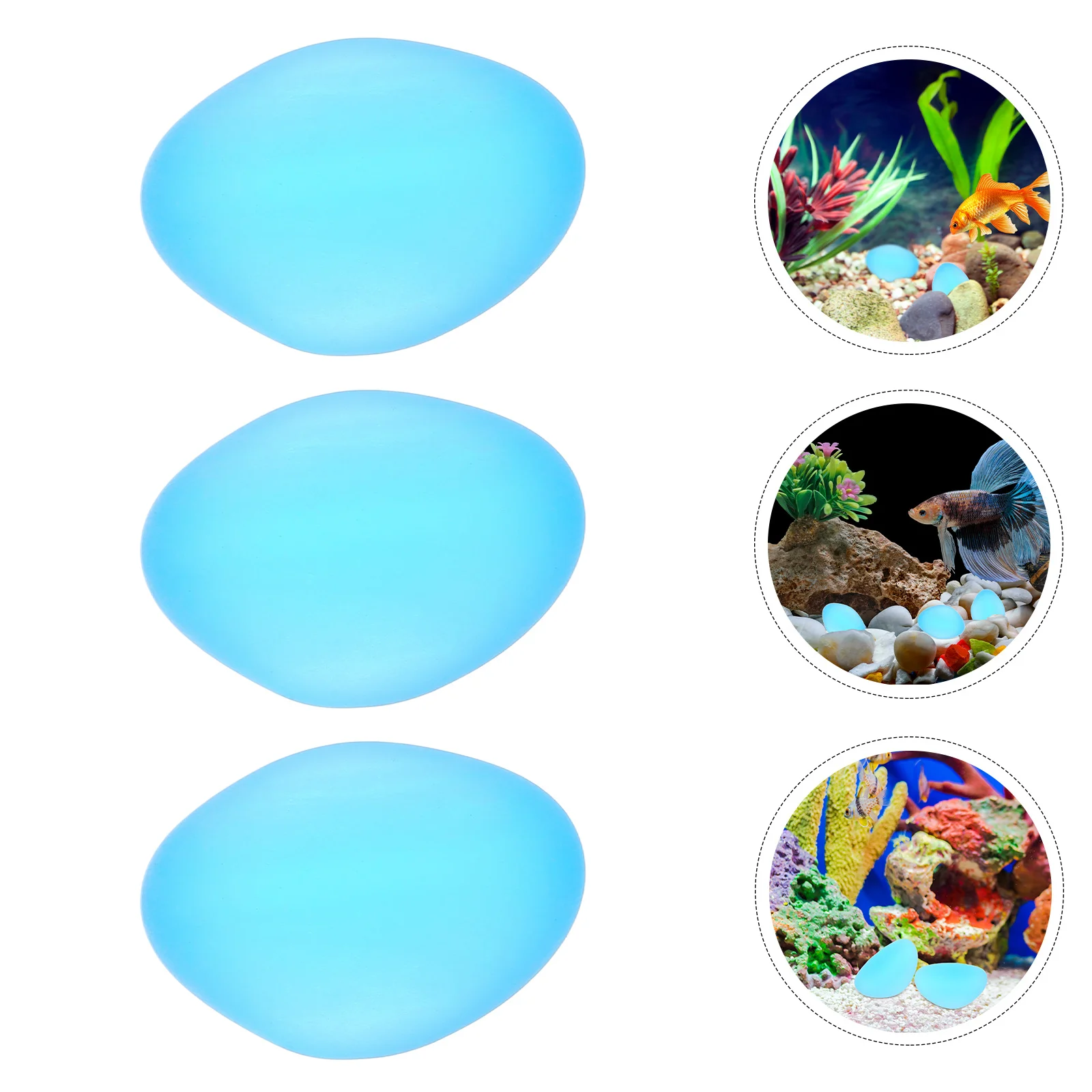 

1 set 1 Set Of Blue Cashew Glass Beads Aquarium Gravel For Tropical Fish Turtle Tank Glow In The Dark Luminous Stones Flowerpot