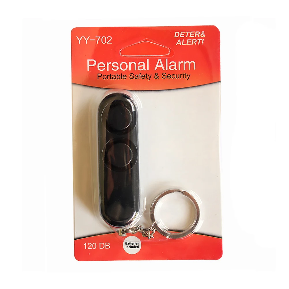 

120 Anti Wolf Personal Alarm Anti Theft Keychain Electronic Women Loud Dual Function Emergency Alert Compact