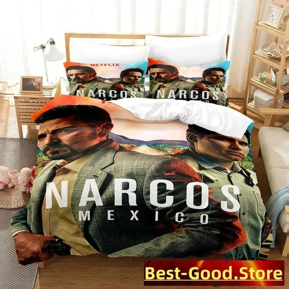 

2023 Narcos Bedding Set Printed Bed Set With Pillowcase Duvet Cover Soft Single Double Queen Super King Size Adult Kid Bedroom