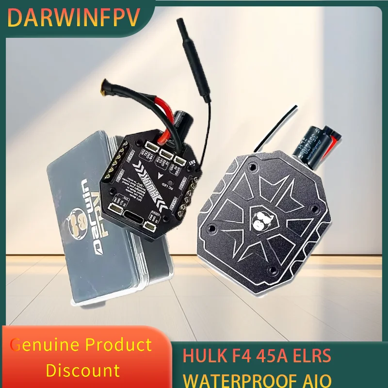 

DarwinFPV HULK F411 45A AIO Waterproof AIO 3~6S SPI Receiver FPV FC ESC for RC FPV Freestyle Drone