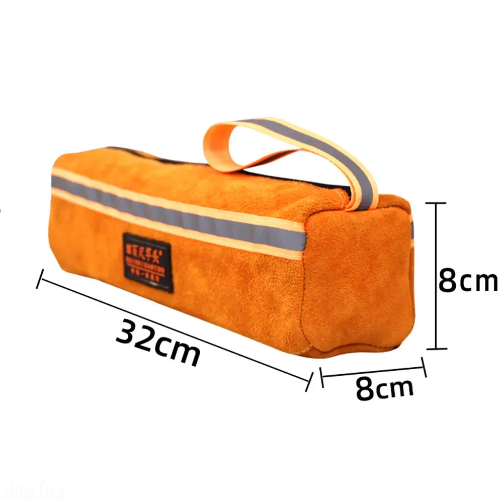 Long Leather Tool Bag Storage with Metal Buckle for Electrician Carpenter Tool Pouch Outdoor Camp