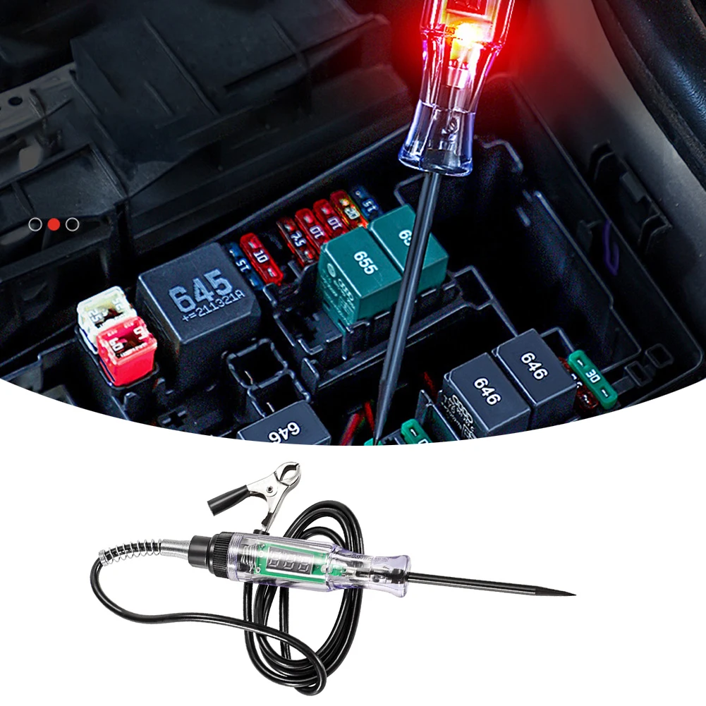 Battery Voltage Tester LED Voltage Display Electrical Troubleshooting Black Multiple Use Cases Quick Detection