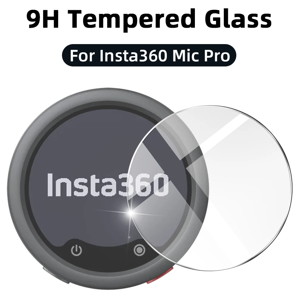 

9H Glass for Insta360 Mic Pro Screen Protector Clear Ultra-HD Tempered Glass Anti-scratch & Anti-fingerprint Film Accessories