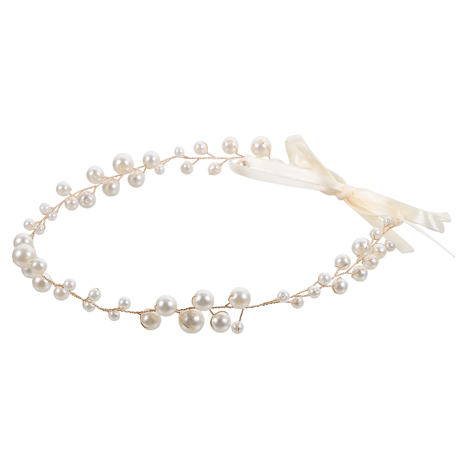 

Pearl Silver Single Layer Bridal Hair Vine Wedding Prom Flower Bridal Hair Vines For Wedding Girl Brides Headpiece