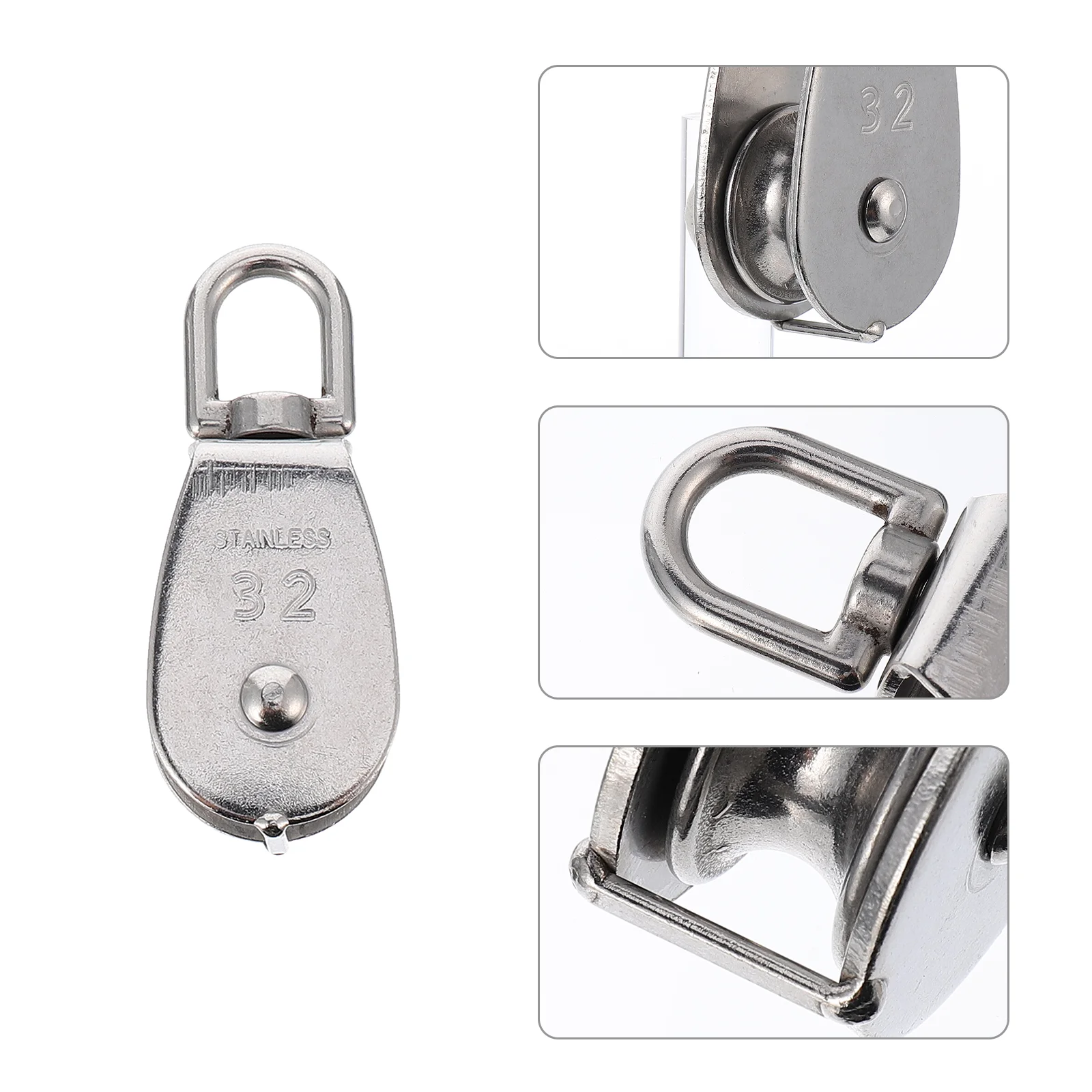 Exercise Pulley Stainless Steel Double Lifting Pulleys Mini Wall Pully Wheel Wheels Rope Wire Rotary Tool Fitness