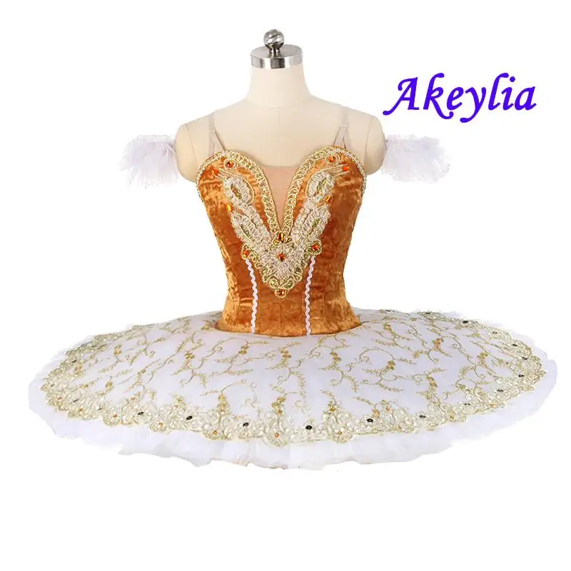 Gold Fairy Professional Ballet Tutus Paquita Raymonda Tutu Women Girls Classical Ballet Stage Costume Tutu Skirt Adult JN8971