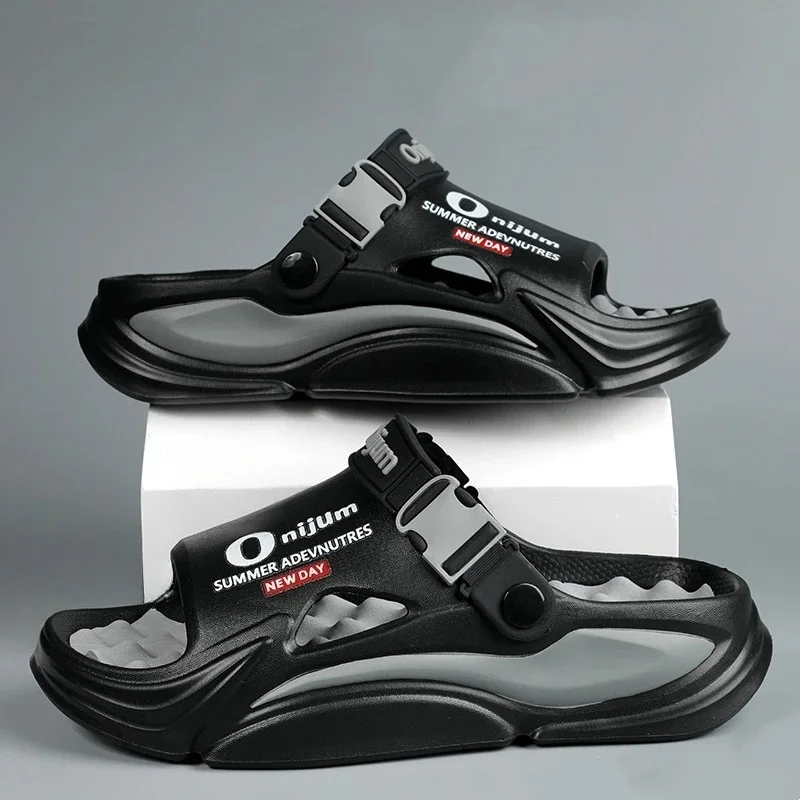 

Summer Men's Slippers Outdoor Sandals Beach Comfortable Indoor Slides Water Clogs Casual Shoes Men Women Home Slippers