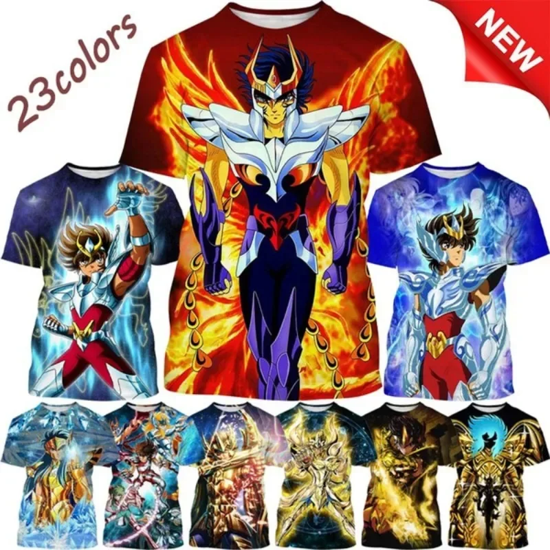 

Anime Saint Seiya T shirt Men Fashion T-shirts Kids Hip Hop Tops Tees 3d Print Tshirt Summer Men's T-shirt Graphic Tops Boys Tee