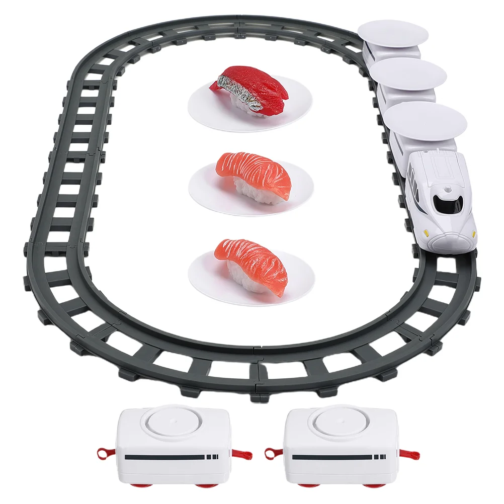 

Sushi Trains Party Toys Girls' Play House Electric Holder Food Rotating Plastic Rolling Kit Child