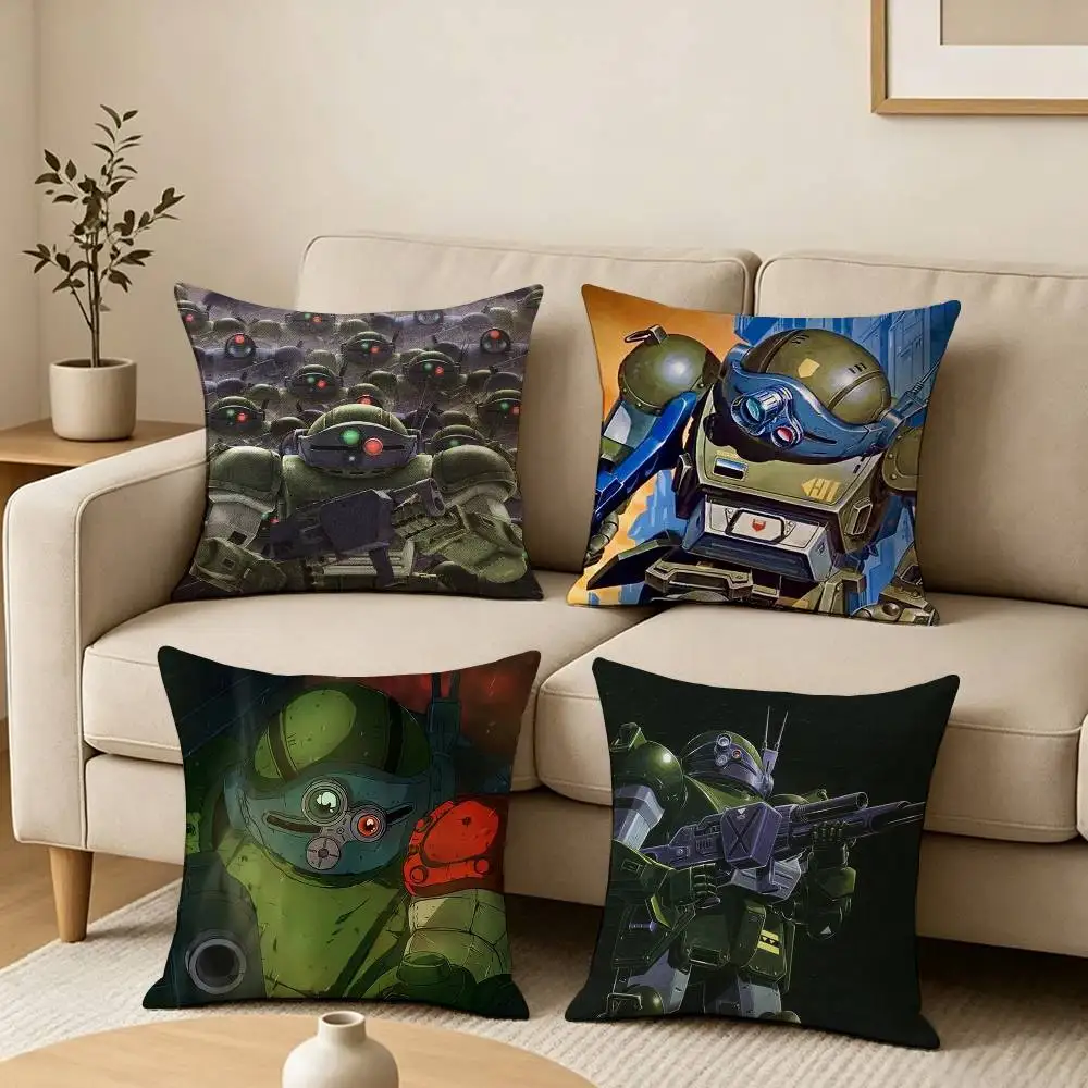 Classic Anime A-Armored Trooper Votoms  Pillow Case Square Double-Sided Sofa Cushion Cover Bedroom Bedside Pillow