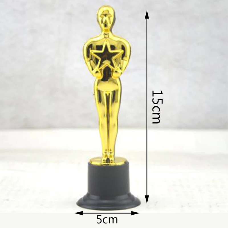 6 PCS Model Oscar Statuette Toy Mini Trophies Children's Award Gifts Reusable Baking Decoration Baking Accessories Prop