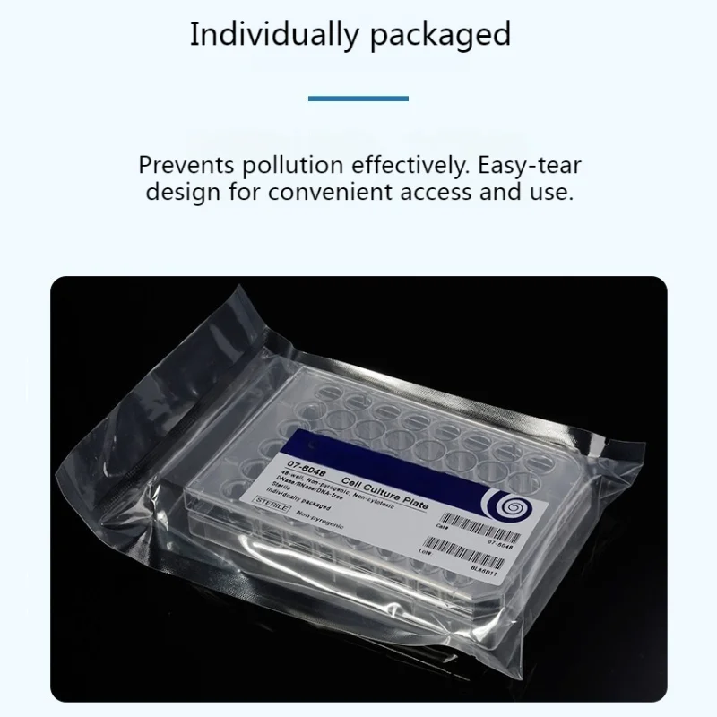 IKEME Tissue Cell Culture Plate 12 24 48 96 Well Microplate TC-Treated Sterile Polystyrene Cell Biology Lab 96 Well Pcr Plate - view 5