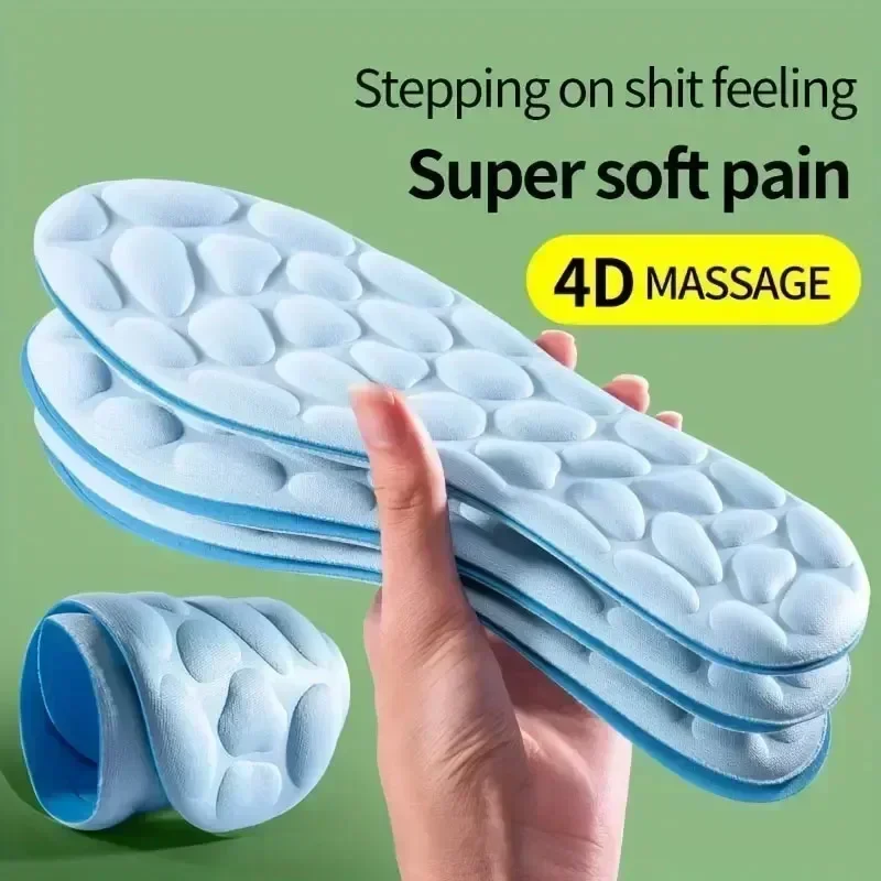 Massage Memory Foam Insoles for Sneakers Sole Breathable Cushion Sport Soft Insoles Foot Orthopedic Insoles Unisex Shoes Pads