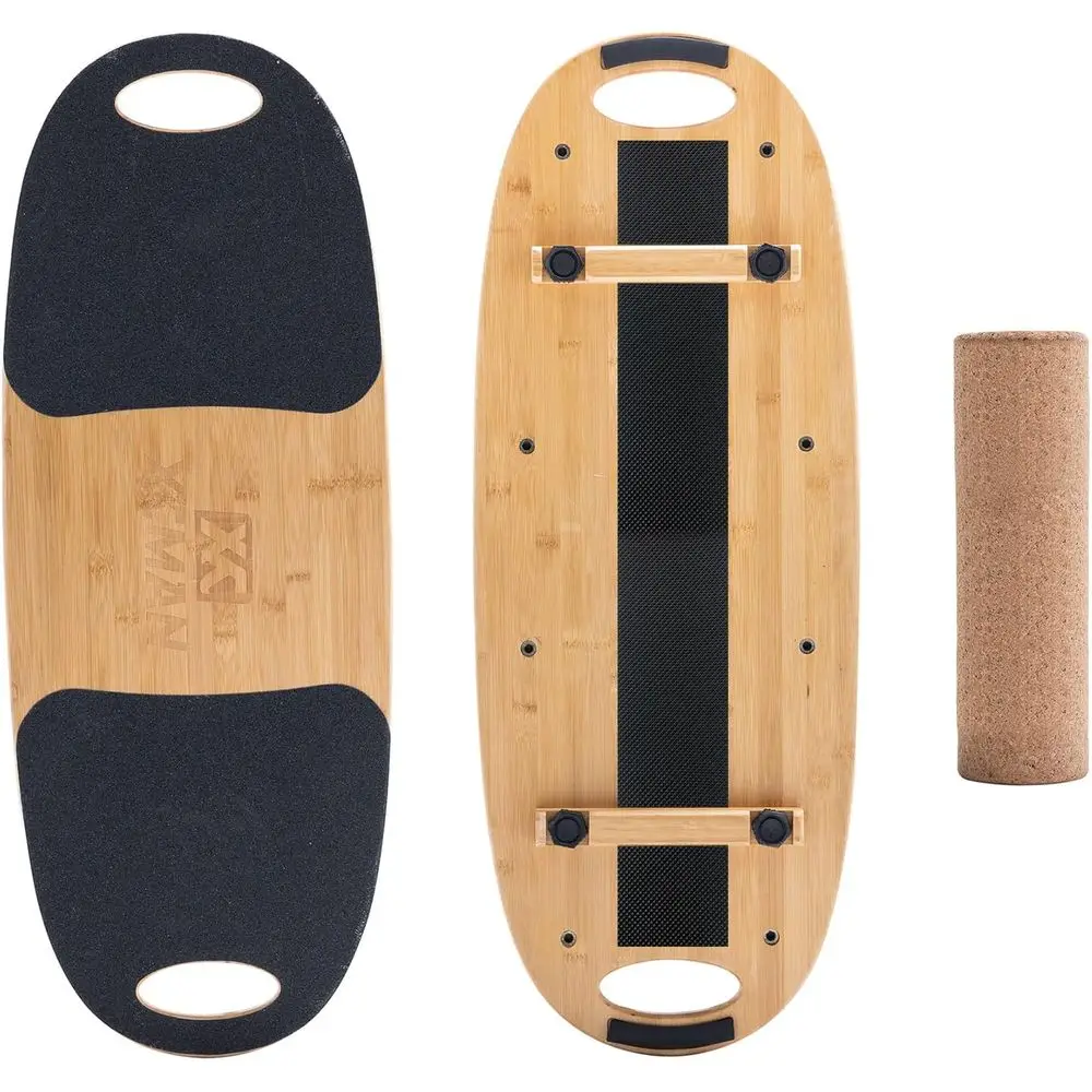 

Adjustable Stoppers Balance Board for Multi-Sport Training: Bamboo, Surfing, Skiing, Skateboarding, Yoga