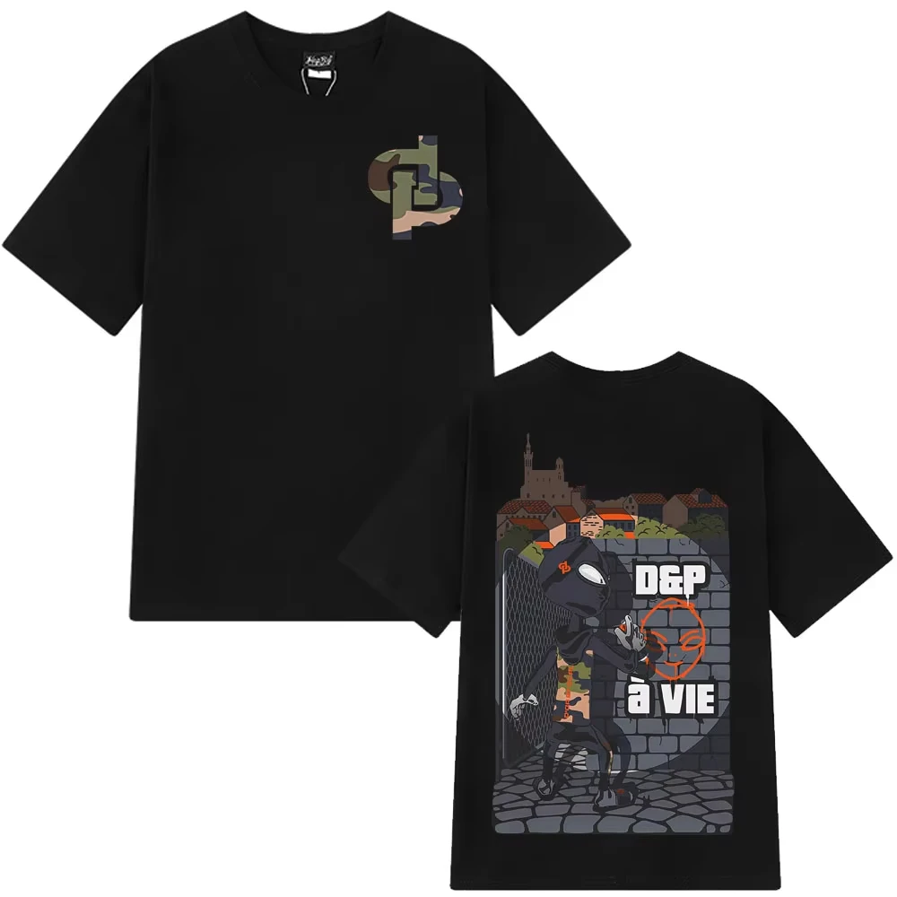 

Рэпер Jul D&p À Vie Album 2025 Tour Merch Футболка Мужчины Женщины Хип-Хоп Футболка Y2K Повседневные хлопковые футболки с короткими рукавами