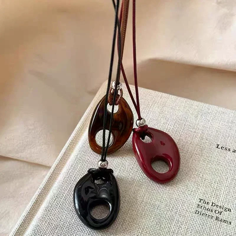Vintage Personalized Pig Nose Pendant Necklace For Women Girls Simple Versatile Sweater Chain Jewelry Accessories Gifts