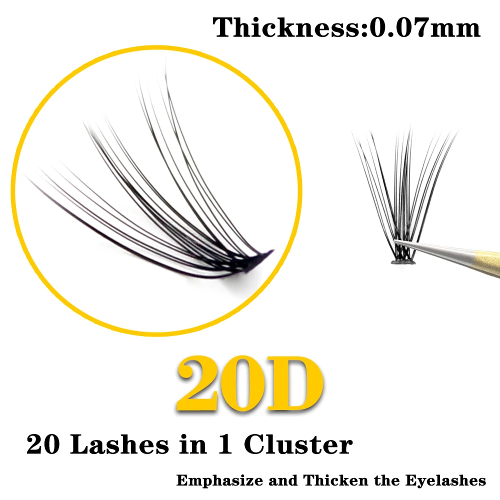 20D/30D/40D/50D 60 Bundles Mink Eyelashes Extension Natural 3D Russian Volume False Lashes Individual Cluster Makeup Tools Cilia