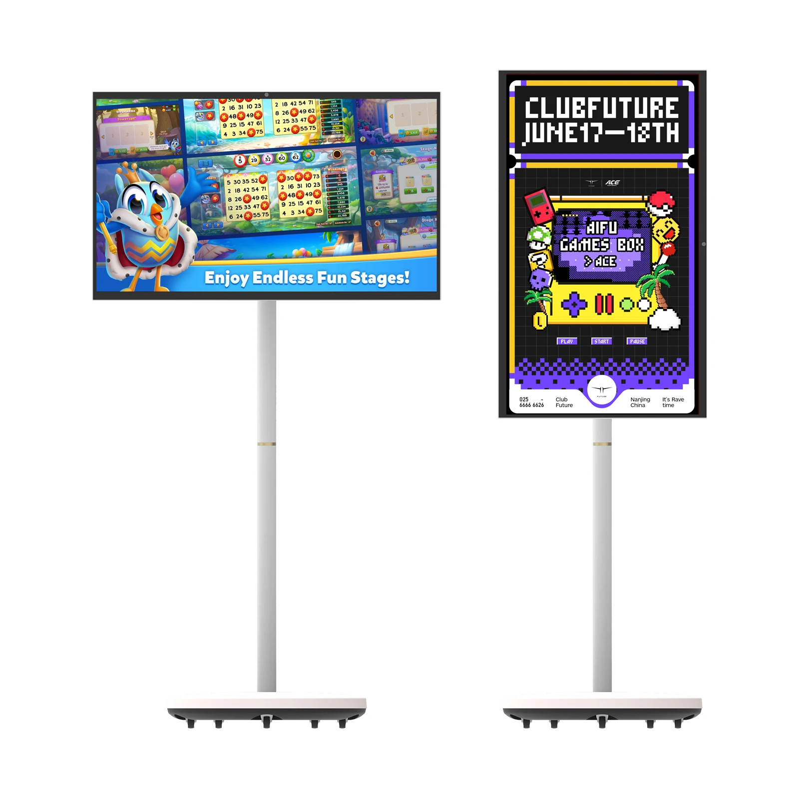 

32-дюймовый портативный смарт-монитор с сенсорным экраном, мобильный напольный монитор для учебы, тренировок и игр