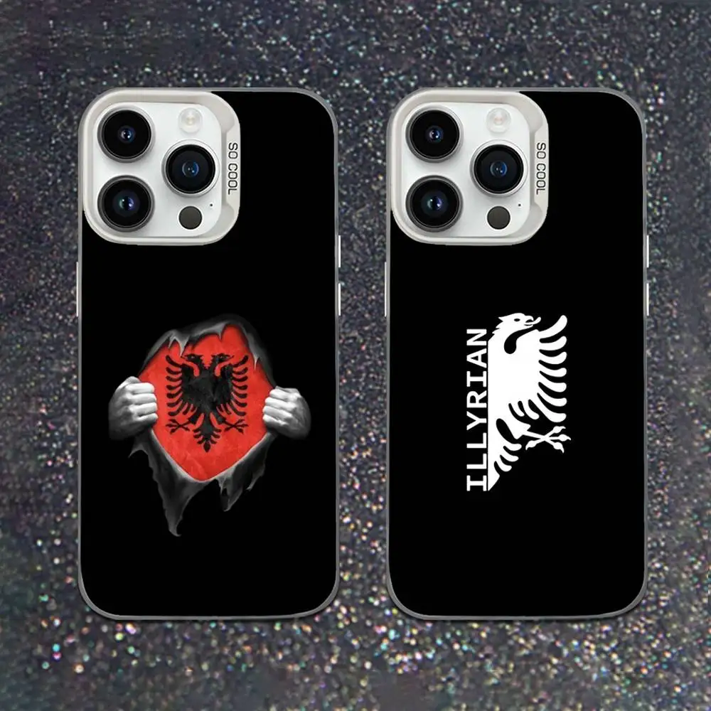 

A-Albania Flag UCK Illyrian Phone Case For iPhone 16,15,14,13,12,11,Mini,Pro,XS,SE,MAX White Matte Shockproof Cover