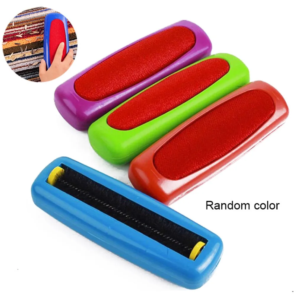 1PC Random color Plastic Sweeper Carpet Table Single Brush Dirt Crumb Collector Cleaner Roller Dedusting and static electricity