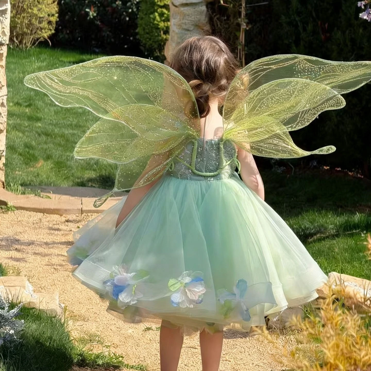 Girls Dress 2026 Spring and Summer New Children's Clothing Korean Style Girl Baby Fresh Temperament Mesh Princess Dress