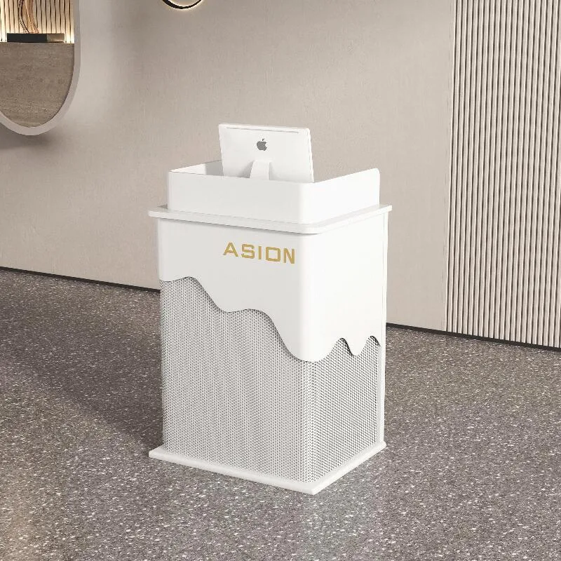 Light luxury hotel restaurant entrance welcome desk store front desk small checkout page exhibition hall consultation guide desk