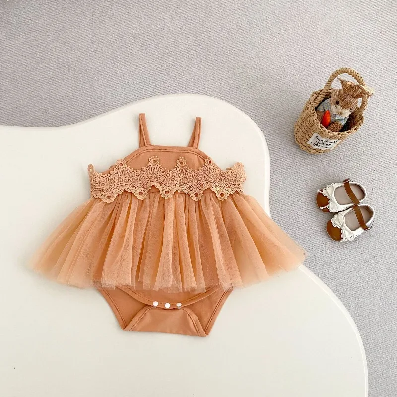 

Baby Girl Tutu Dress Summer Infant Suspender Mesh Romper Dress Princess Birthday Outfit 1st Birthday Cake Smash Bodysuit Dress