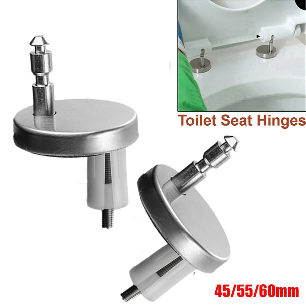 2pcs 45/55/60mm Toilet Lid Hinge Screws For Bathroom Toilet Cover Seat Hinge Connector Fixing Bolts Toilet Hardware Accessories