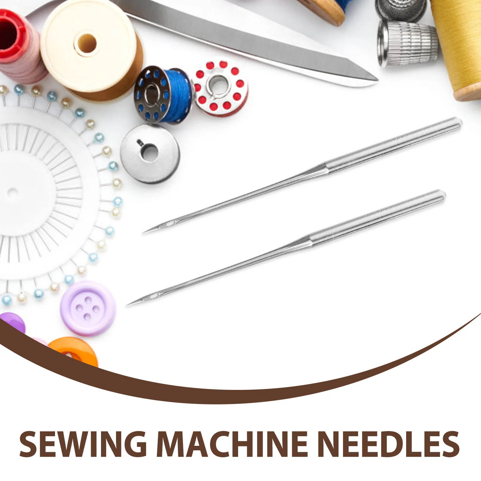 

100Pcs Professional Sewing Machine Needles Heavy Duty Metal Versatile Craft Needles for Fabric Paper Sewing Tools