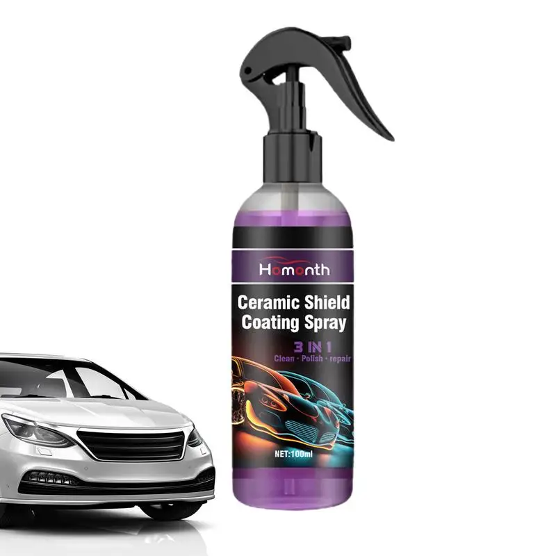 

3 In 1 Car Paint Repair Ceramic Coating Spray Quick Nano-coating Spray Wax Automotive Hydrophobic Polish Paint Cleaner