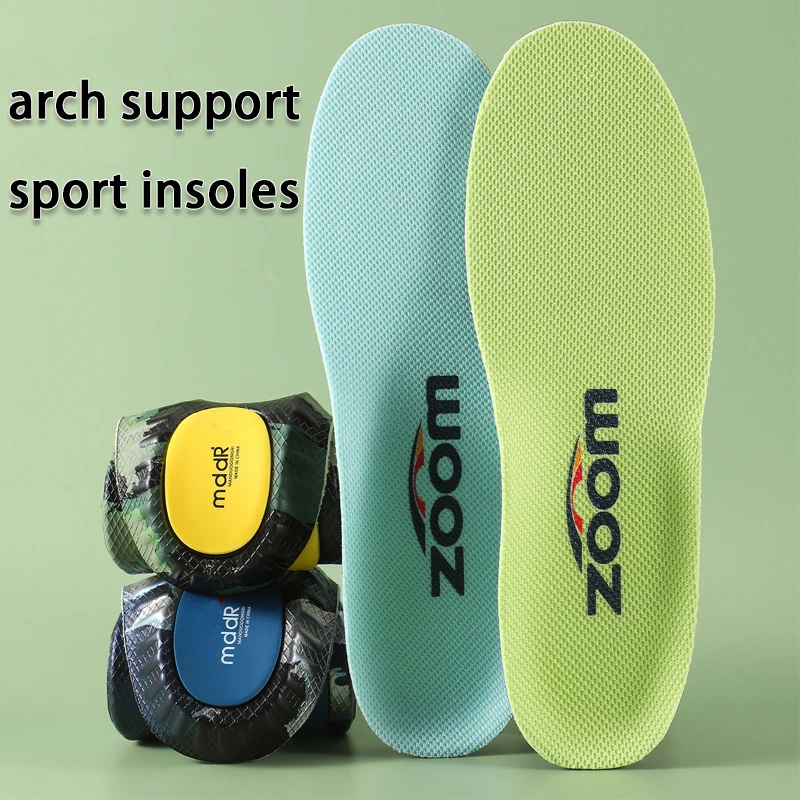 

New highly elastic shock-absorbing insole Breathable non-slip sports insoles Arch support orthotic Shoe Pads 1Pair
