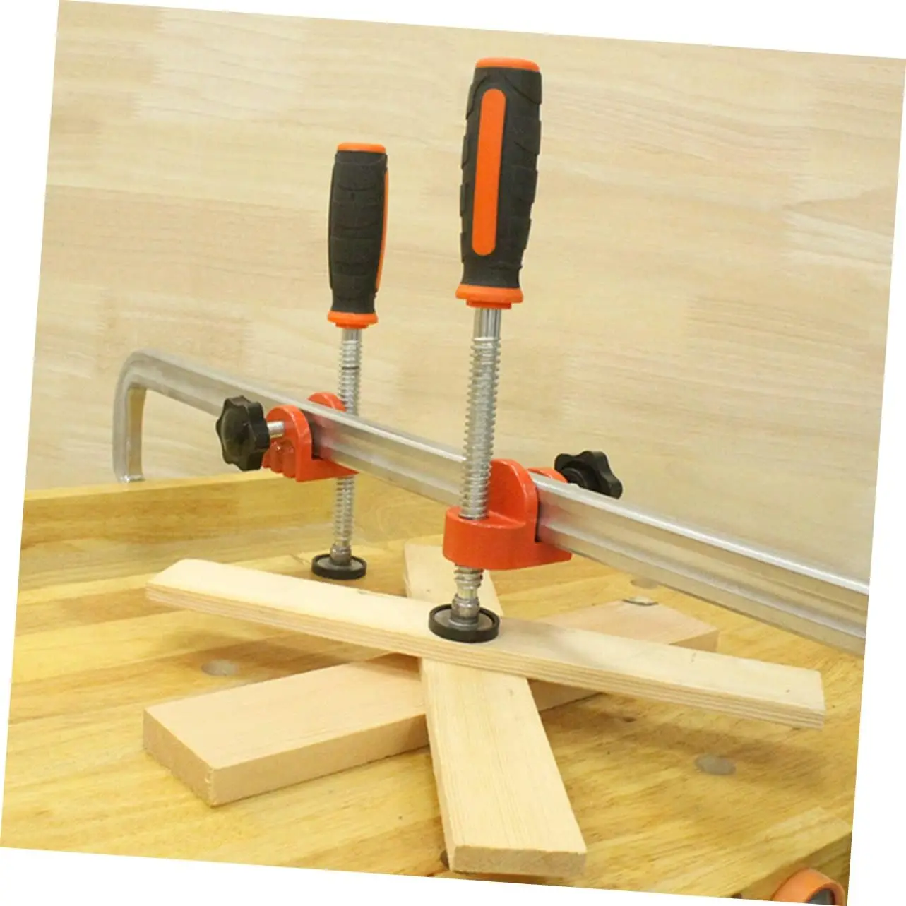 

F-Clamp Quick Grip Woodworking Edge Clamp, One-Hand Operation Tool for Wood Assembly, Industrial Metal Fixing Clamp