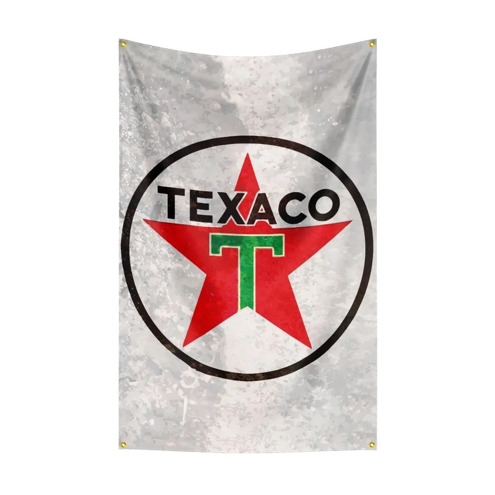 3X5Ft Texaco Flag Polyester Digital Printing Car Tuning Culture Banner For Decor