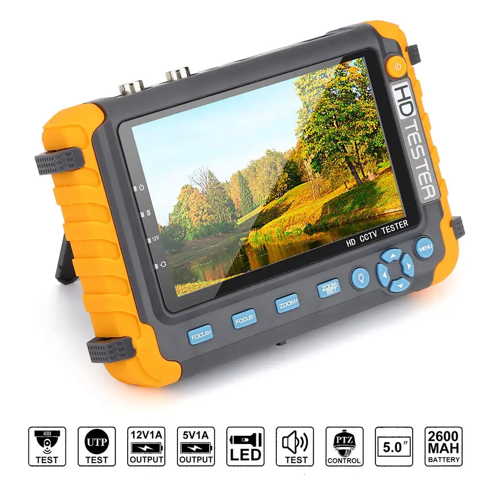 Mini CCTV Tester for AHD/CVI/TVI Camera Test Monitor 5inch with HDMI VGA Input CFTV CCTV  Monitor Tester