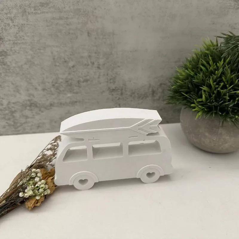 Camping Bus Silicone Mold Casting Mold Camper Van Surf Van Beach Life Surfing Bus Plaster Mould Vehicle Motorcycle Decor Molds