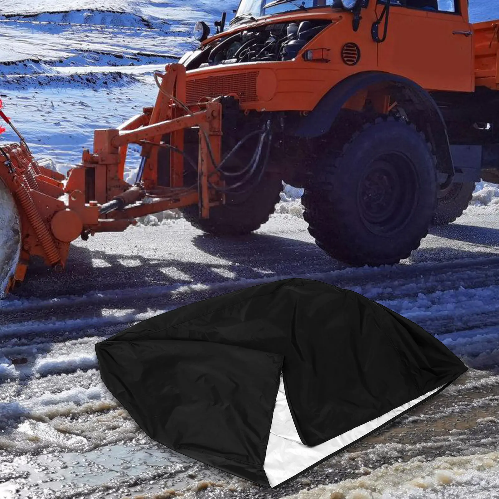

1Pcs Snow Plow Protective Cover Waterproof Breathable Snow Removing Machine Dustproof Outdoor Anti-Frost Cover