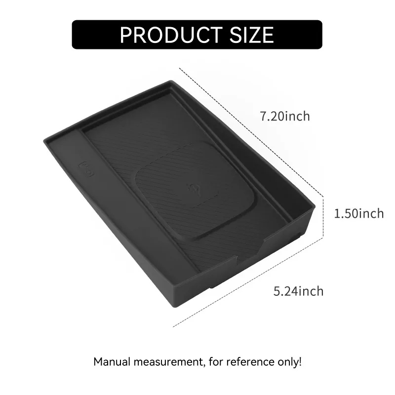 For Kia EV9 2024-2025 Silicone Center Console Wireless Charging Mat Non-Slip Protector Pad Anti-Scratch Car Interior Accessories view 5