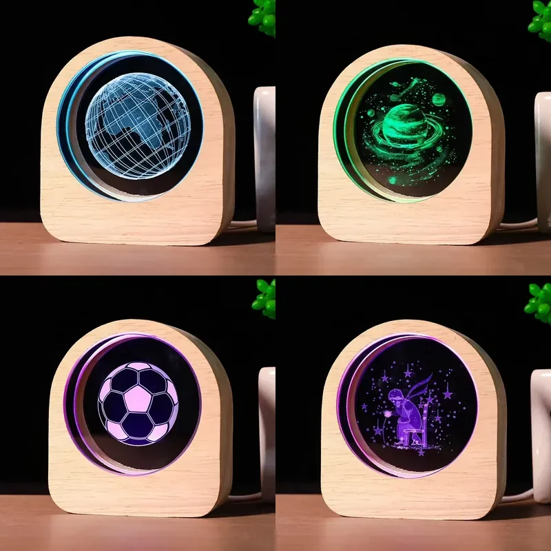 High Quality Customizable Luminous Crystal Ball Creative Business Gift Factory Direct Sales