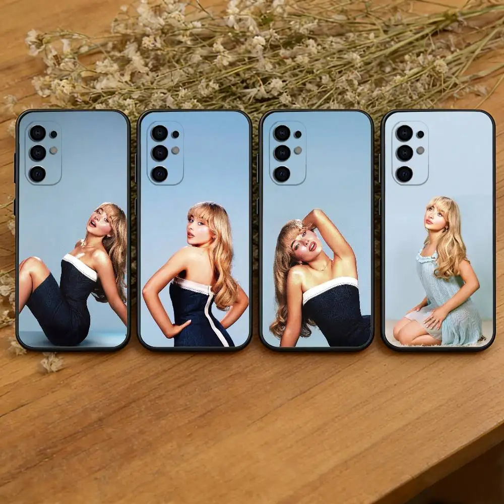 Singer S-Sabrina C-Carpenter Phone Case Black Silicone Soft For Samsung S25,S24,S21,S22,S23,S30,Ultra,S20,Plus,Fe,Lite