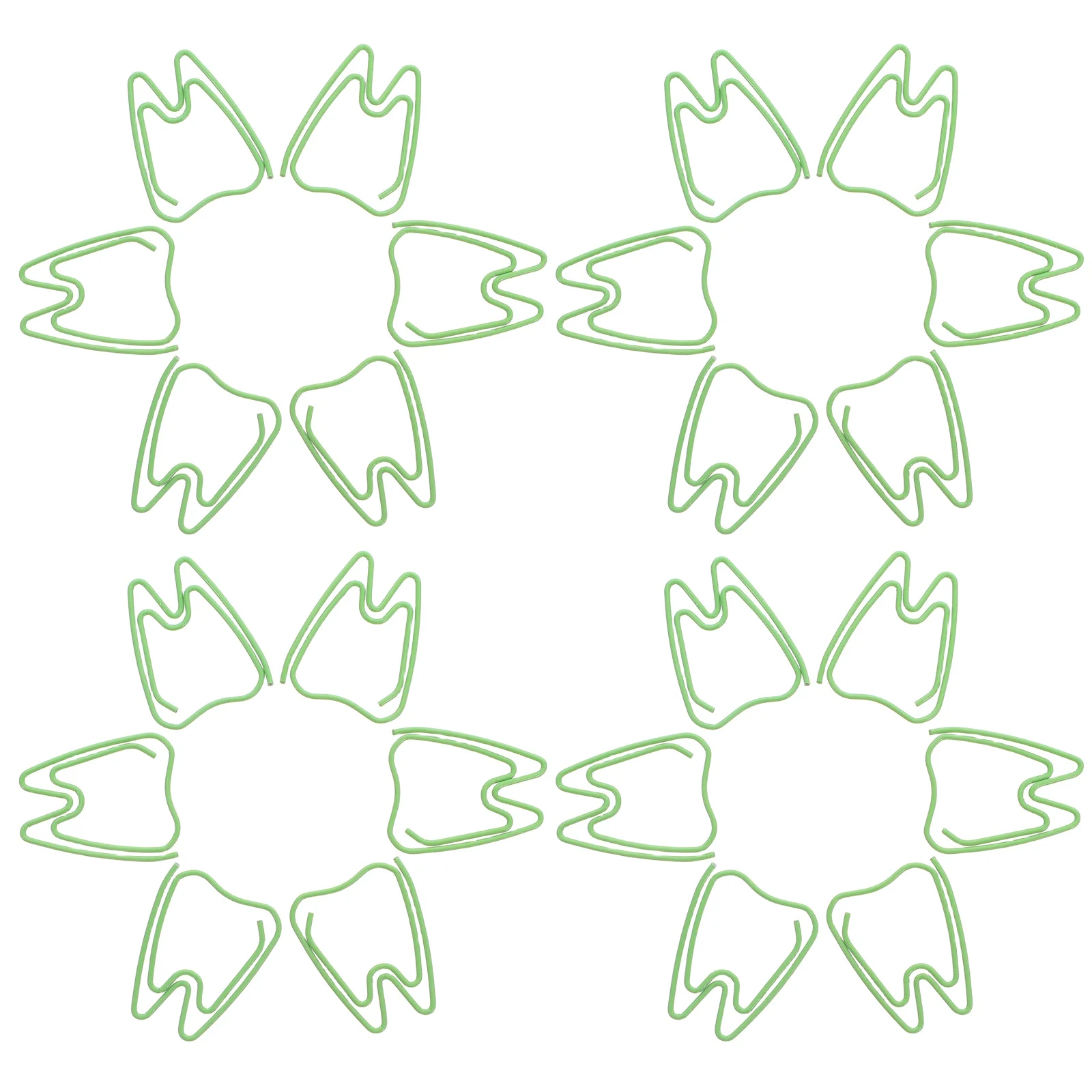 

100Pcs Cute Tooth Shaped Paper Clips Small Unique Design for Office School Files Organizing Bookmarks Decorative Stationery