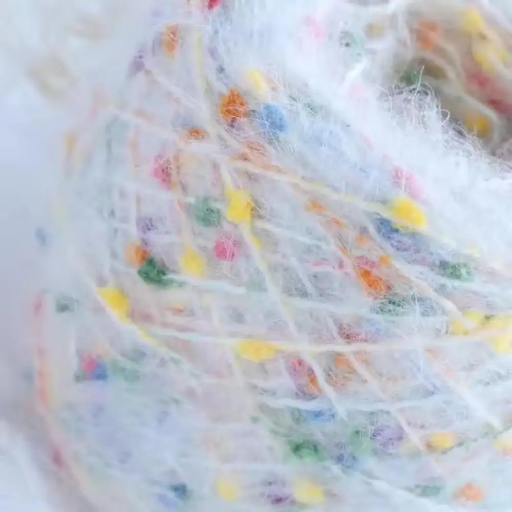 1Pc Matte Chenille Yarn Doll Thread Handmade Crochet Knitted Material Small Ice Stripe Thread