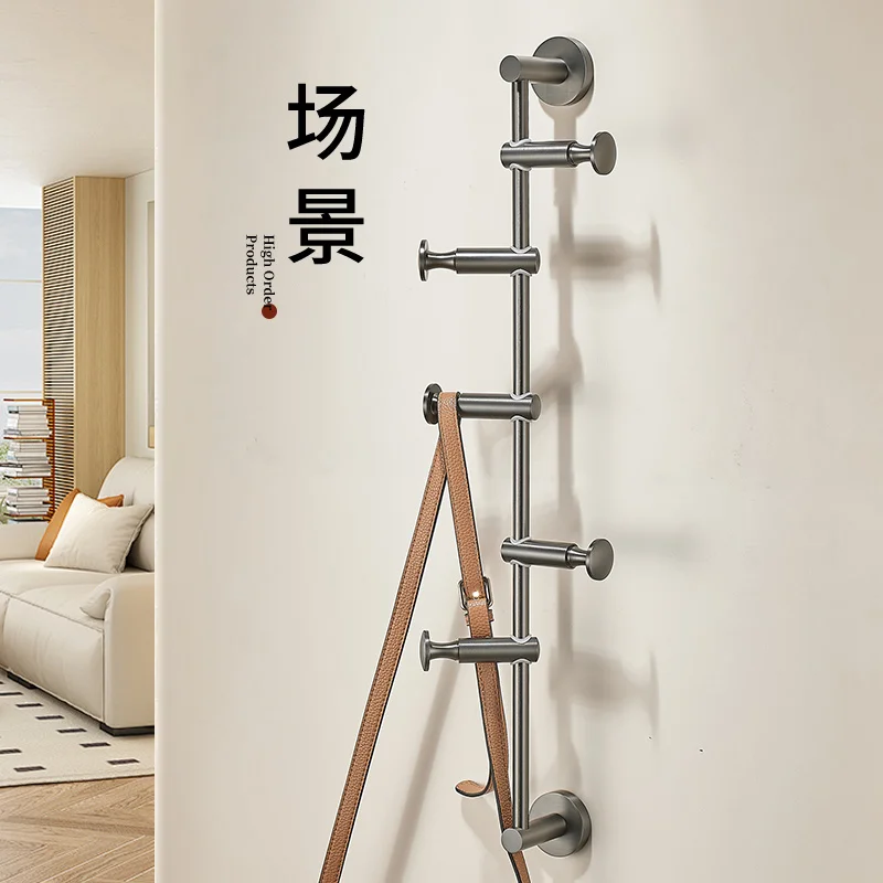 Gun gray all copper coat hook wall hanging living room creative entrance clothes hook free punching bedroom coat hook