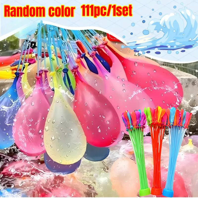 111pc/1set Fast Water Filling Balloon Summer Outdoor Water Fill Balloons Pool Party Team Game Beach Splash Festivals Party Decor