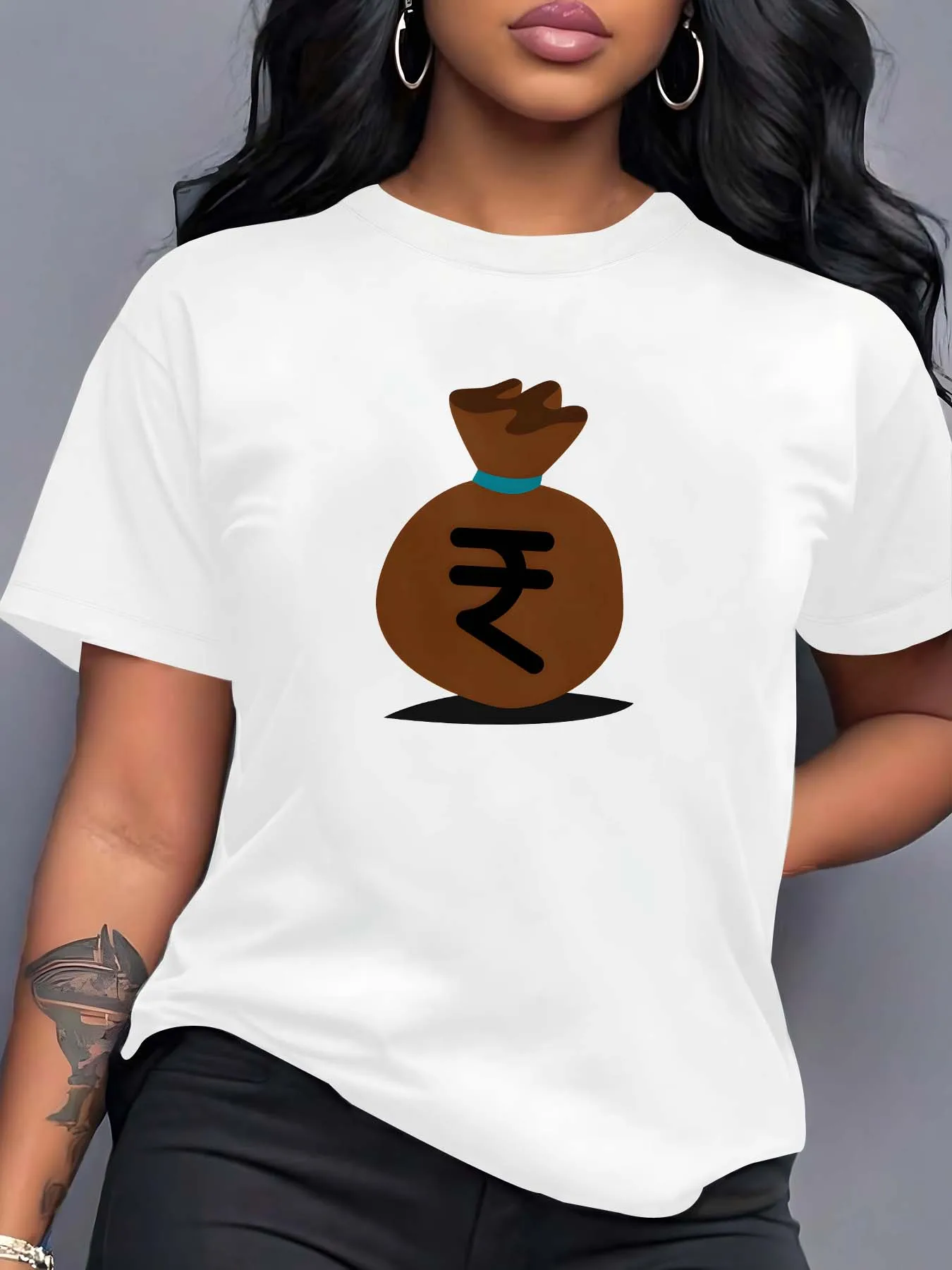 

Шикарные деньги больших размеров - элегантный наряд в стиле сумки с символом для стильного нушения