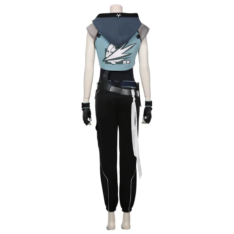 Valorant-Disfraz de Jett para mujer, Mono para Halloween, Carnaval, ropa de fiesta, juego de rol