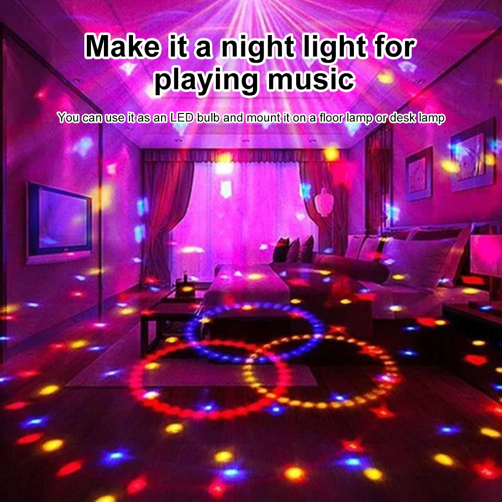 15 واط RGB LED مصباح المرحلة UFO كريستال الكرة ضوء الدورية لمبة الحفلات التحكم الصوتي الموسيقى إيقاع ل KTV عيد الميلاد ديسكو المنزل
