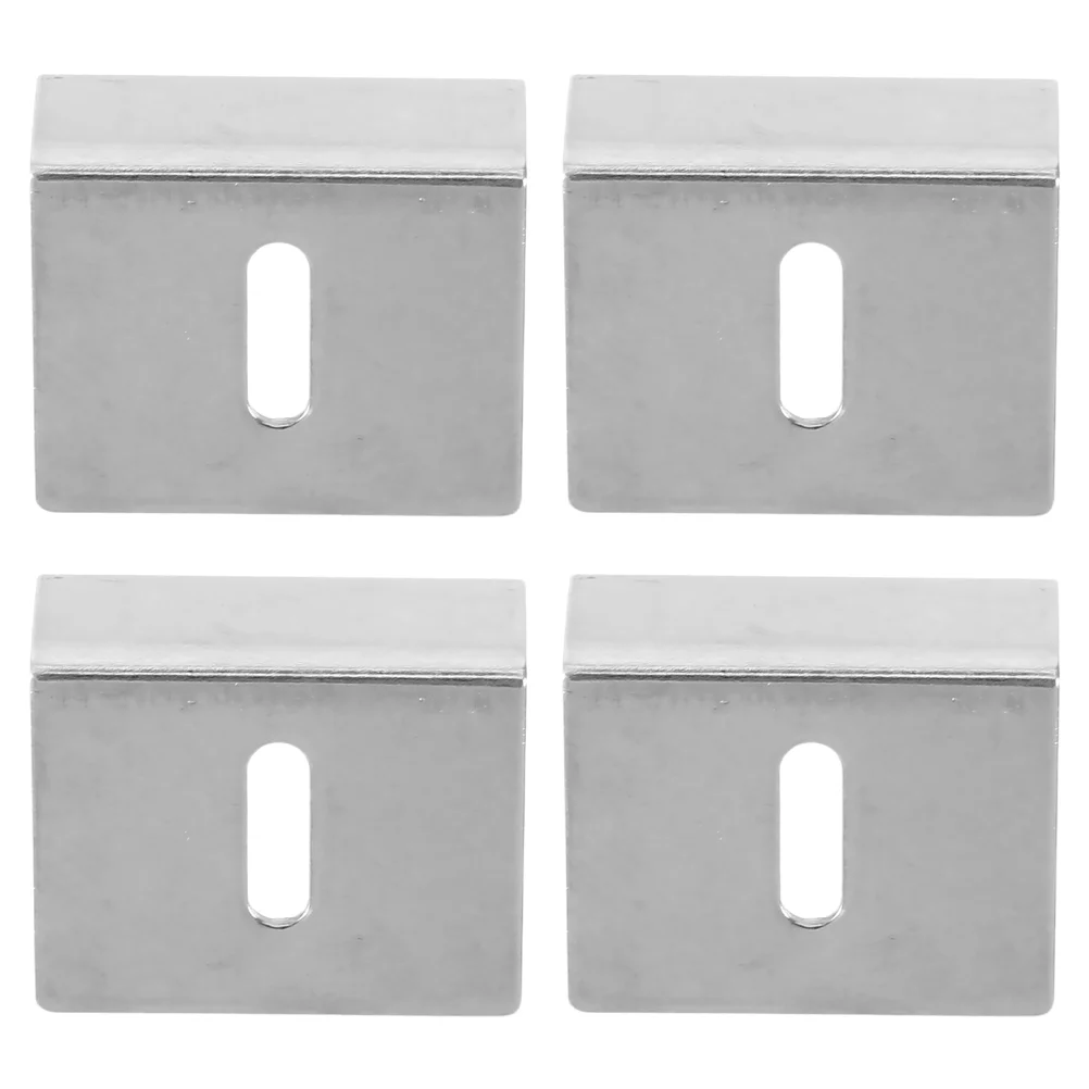 4 Pcs Glass Mirror Holder Repair Kit Hardware Metal Clips Wall Tile Bracket 304 Stainless Steel Greenhouse Hangers for The