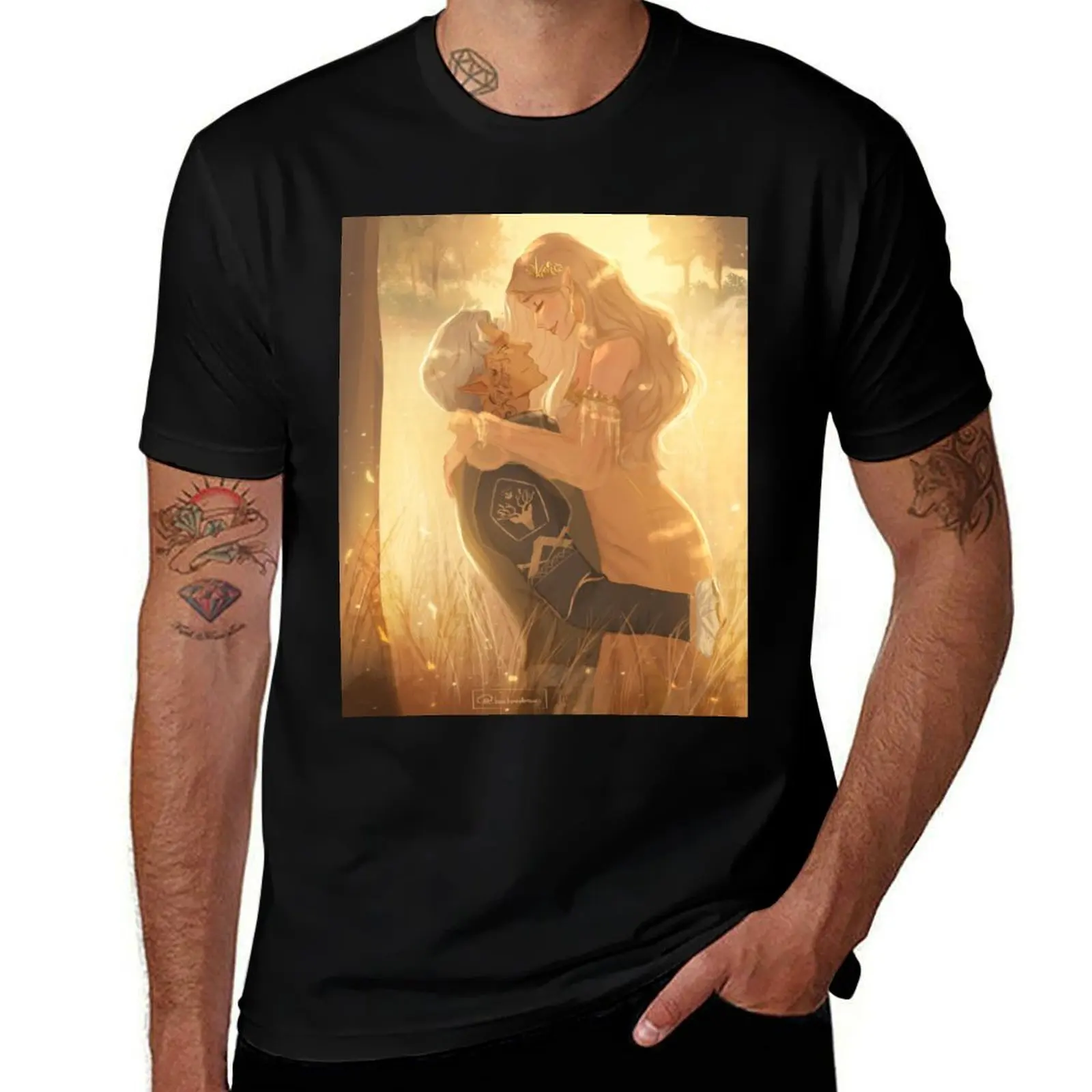 

Rowaelin T-Shirt custom t shirt summer top sports fans Men's t-shirt