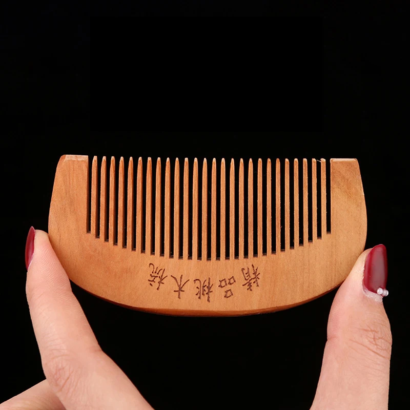 

Natural Peach Wood Comb Close Teeth Anti-Static Head Massage Beard Hair Care Tool Beauty Accessories Barber Women'S Hairdres